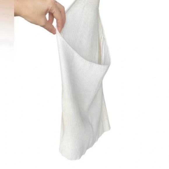 MILLY White Knitted Halter Neck Open Back Sleeveless Top Size Large - Picture 2 of 15